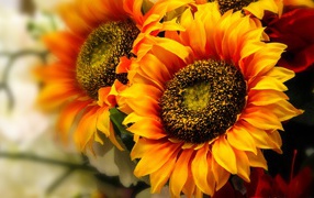Artificial sunflower flowers