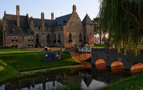 Old castle Radboud by the river, Netherlands