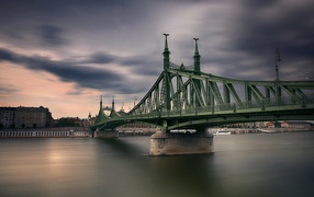 Beautiful bridge over the river, Bucharest. Romania