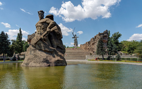 Monument in the park on Mamaev Kurgan, Russia
