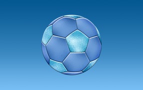 Beautiful soccer ball on a blue background