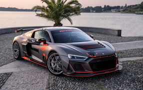 2021 Audi R8 GT4 Street sports car by the water