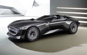 Black unusual car Audi Skysphere Concept 2021