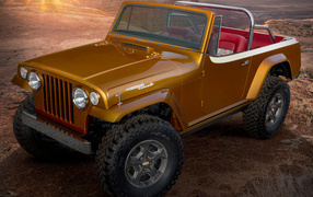 Orange Jeepster Beach 2021 3d model