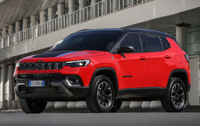 Red 2021 Jeep Compass Trailhawk 4xe