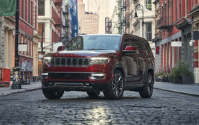 Red Jeep Wagoneer Series II, 2022 in the city