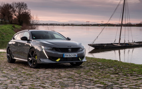 2021 Peugeot 508 SW car by the river