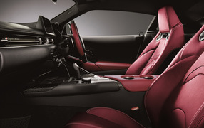 Leather interior of the car Toyota GR Supra RZ, 2022