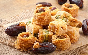 Eastern baklava with dates
