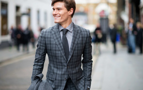 Smiling young man in suit
