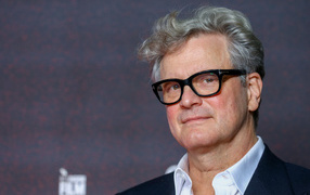 British actor Colin Firth with glasses