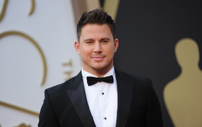 Handsome man, actor Channing Tatum in a tuxedo