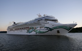 Large cruise ship Norwegian Jade in the water