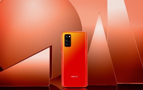 Orange smartphone Honor v40