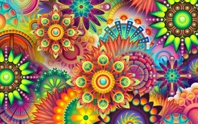 Beautiful multicolored mandala pattern