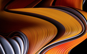 Orange wavy abstract pattern