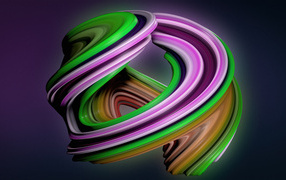 Twisty multi-colored 3D abstraction