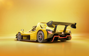 Желтый гоночный автомобиль Radical SR3 3XR Rear 2023 года
