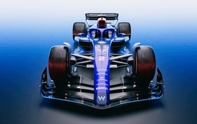Front view of the Williams Racing FW45 racing car