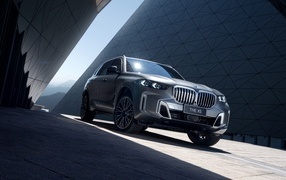 BMW X5 XDrive40Li M Sport 2023 car in front of the building