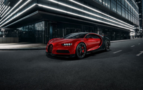Красный Bugatti Chiron Sport