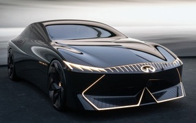Front view of a black 2023 Infiniti Vision Qe