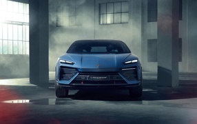 Lamborghini Lanzador Concept EV car in the building