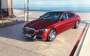 Red 2023 Mercedes-Maybach S 580 E