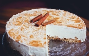 Delicious sweet cake with cinnamon