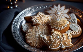 Figure cookies in sugar glaze