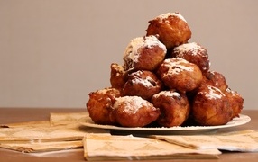 Fried donuts on the table