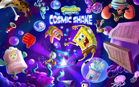 Новая яркая компьютерная игра SpongeBob SquarePants: The Cosmic Shake