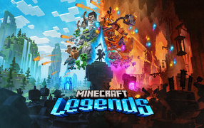 Постер новой компьютерной игры Minecraft Legends  2023