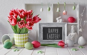 Eggs, flowers and a picture for Easter