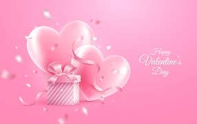 Valentine's day pink card