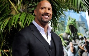 American actor Dwayne Johnson in a jacket