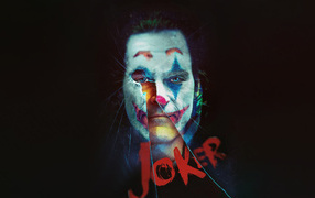 Joker's broken face