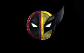 Новый фильм Дэдпул 3 логотип на черном фоне