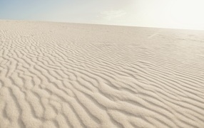 Waves on hot sand in the desert