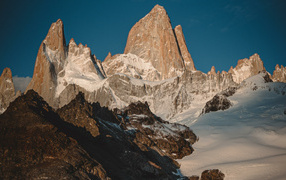 Snow-covered peaks of Fitzroy
