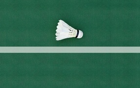 White shuttlecock for playing badminton