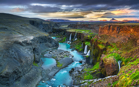 Живописный каньон Sigöldugljufur, Исландия