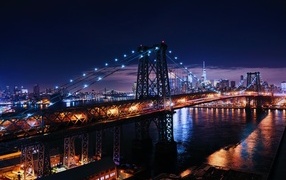 Вильямсбургский мост ночью, Нью - Йорк