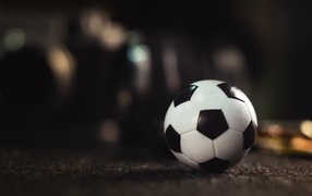 Soccer ball close up