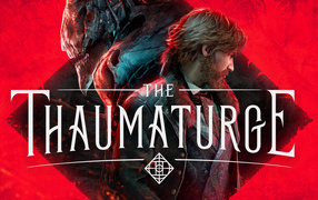 Red poster for the computer game The Thaumaturge, 2024