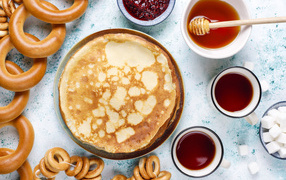 Delicious pancakes and treats for Maslenitsa