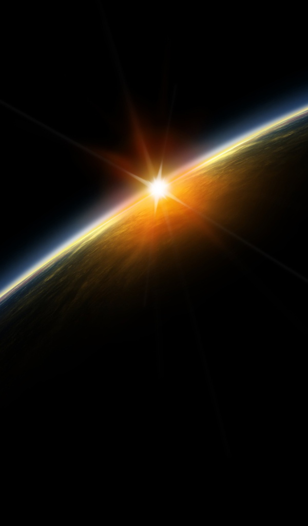 Закат с видом из космоса