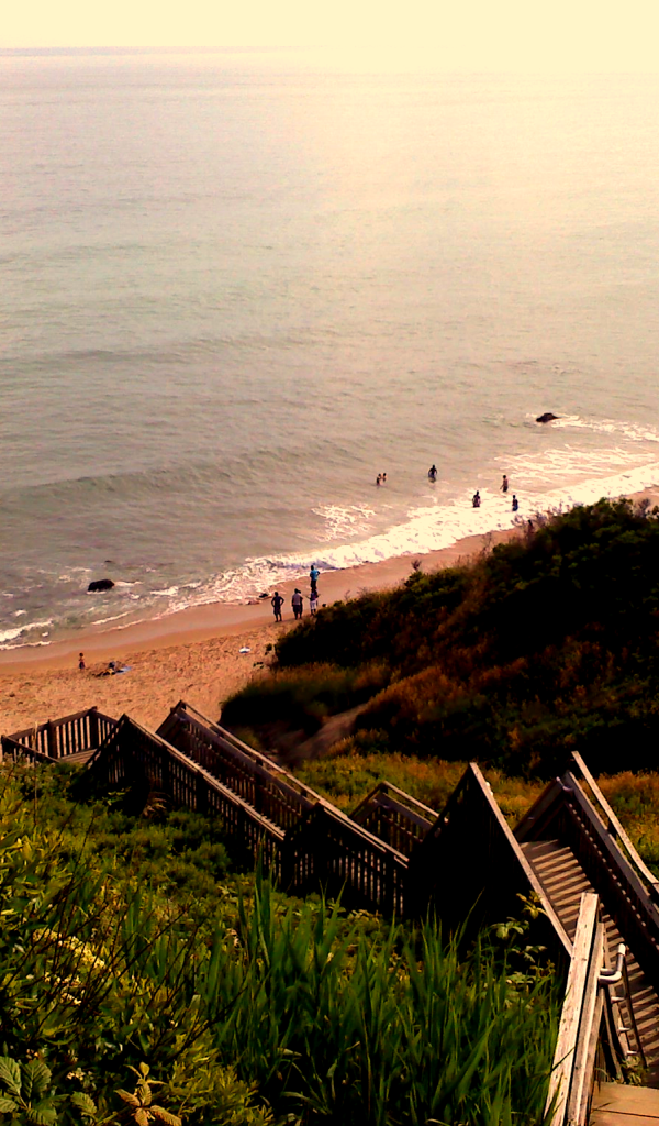 Лестница для спуска на пляж