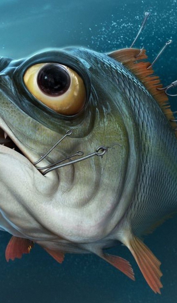 Рыба с крючками во рту