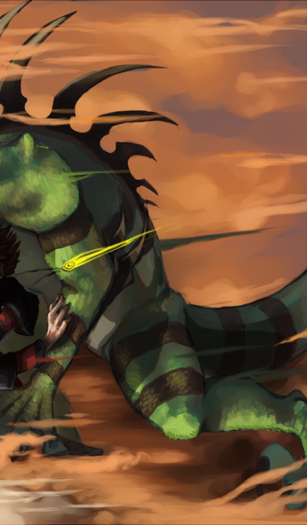 Борьба мальчика с зеленым драконом